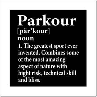 Parkour Definition Funny Parkour Practice Lover Posters and Art